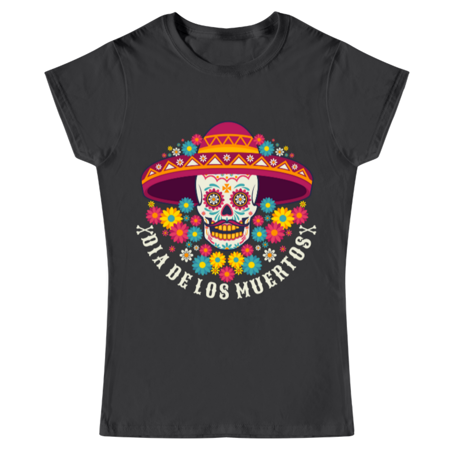 Playera Día de los Muertos Oscura - Mujer