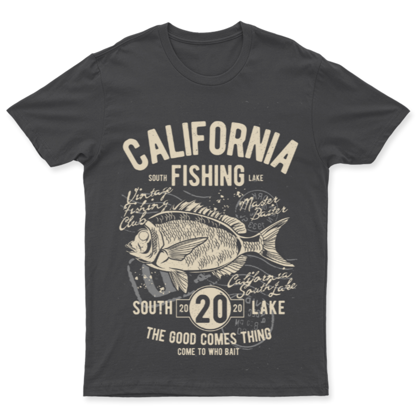 Playera Vintage California Fishing - Hombre