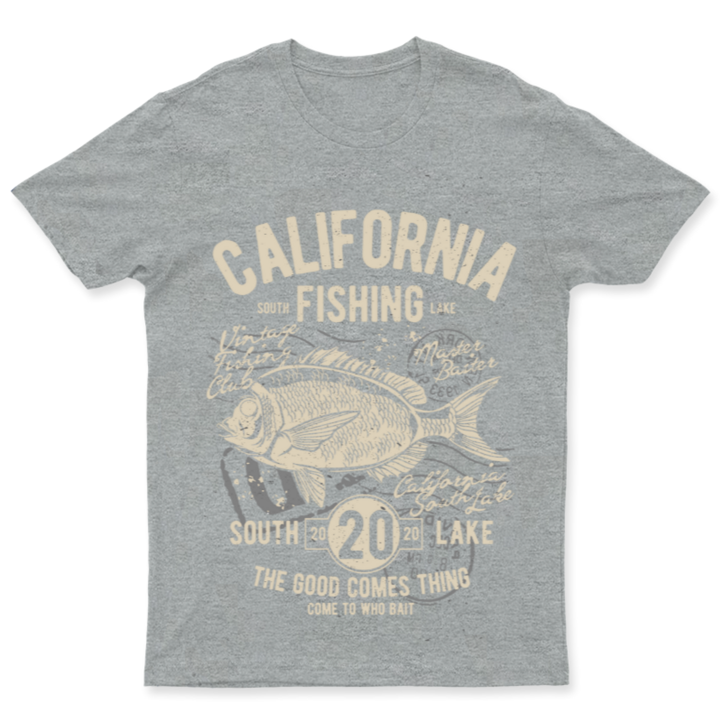 Playera Vintage California Fishing - Hombre