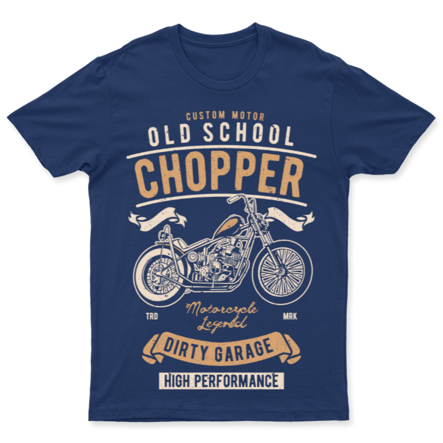 Playera Vintage Old School Chopper - Hombre