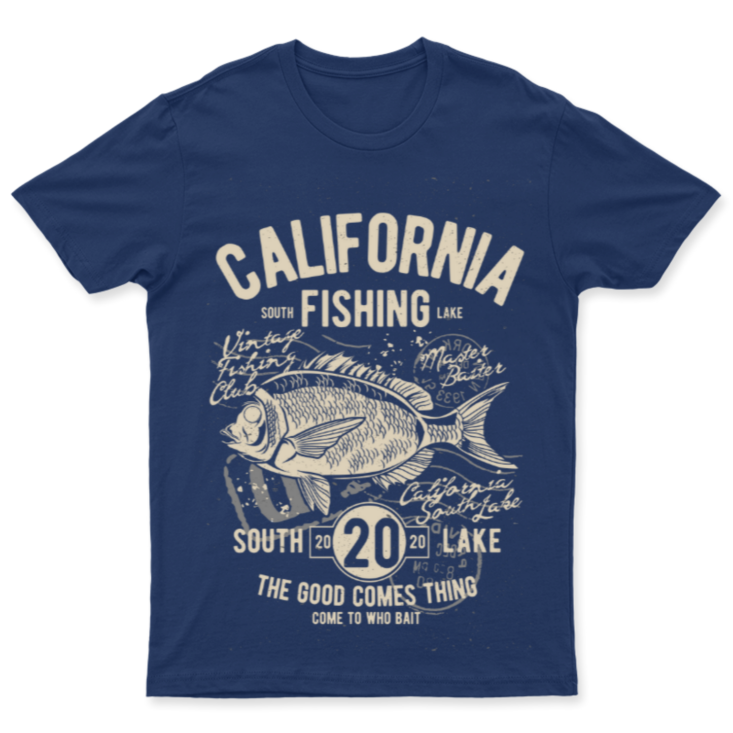 Playera Vintage California Fishing - Hombre