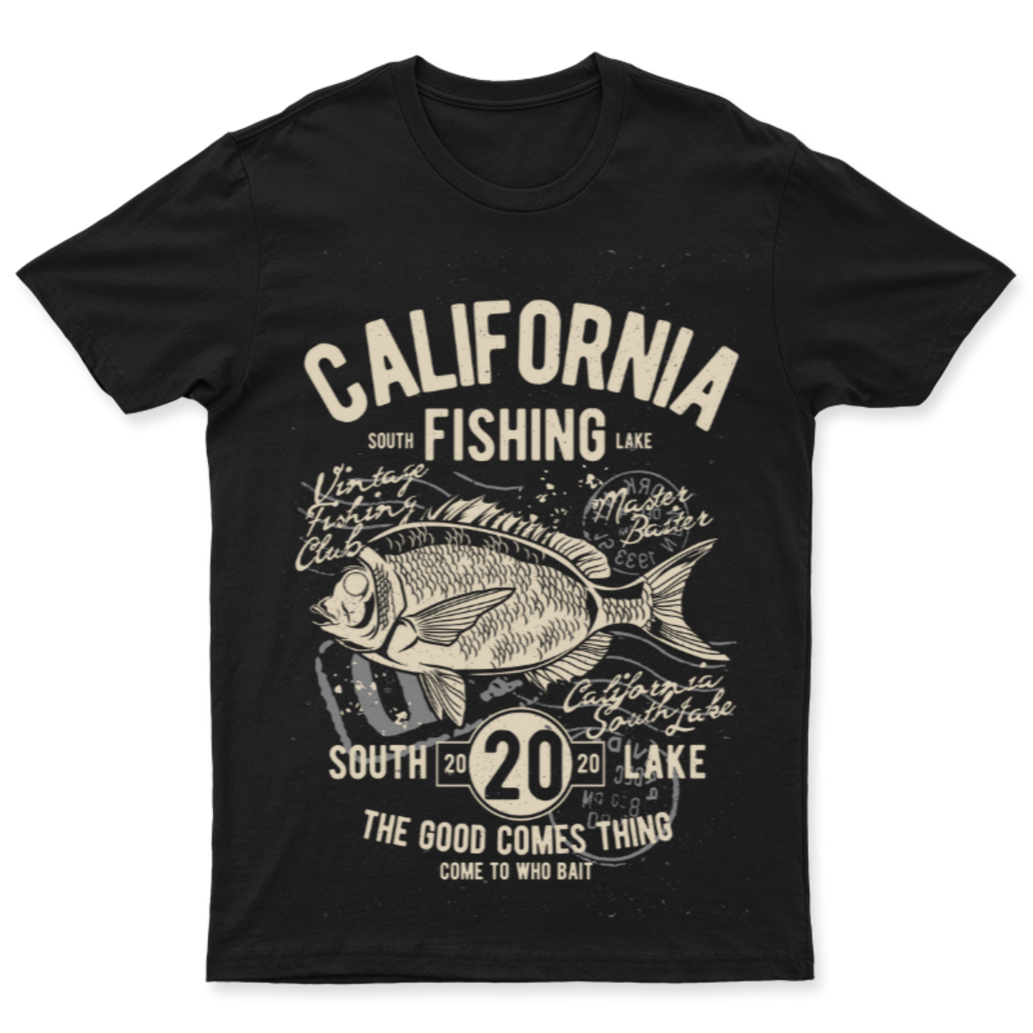 Playera Vintage California Fishing - Hombre