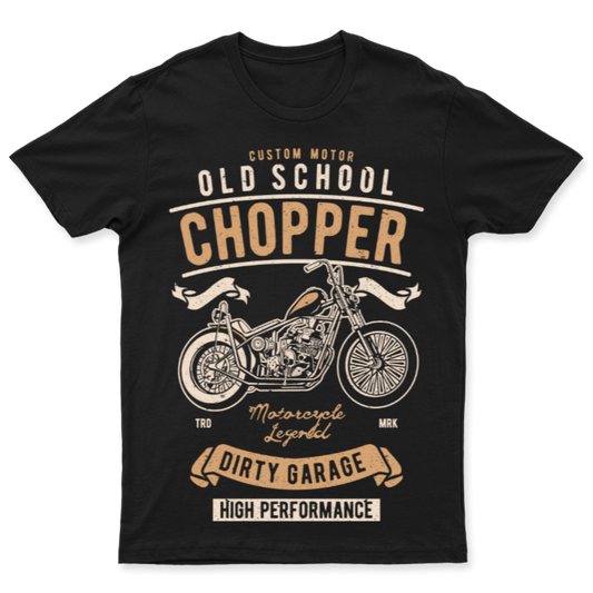 Playera Vintage Old School Chopper - Hombre