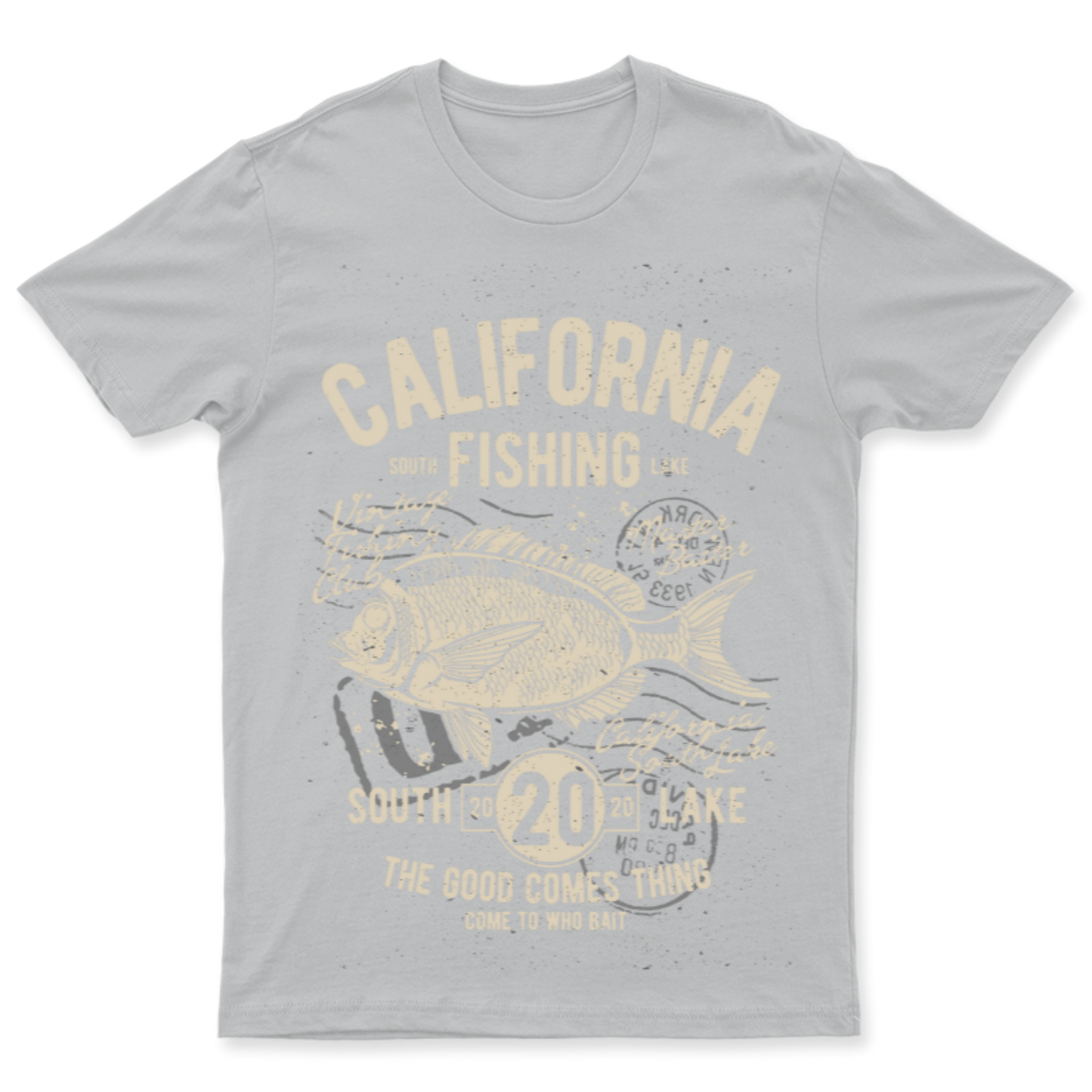 Playera Vintage California Fishing - Hombre