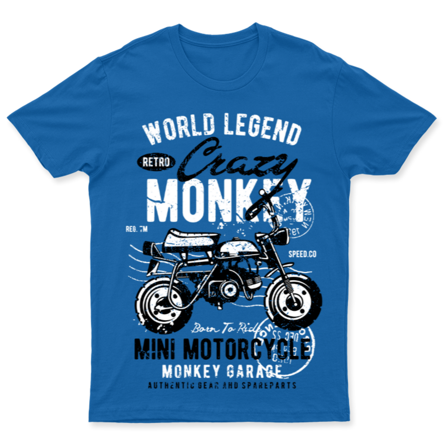 Playera Crazy Monkey Motorcycle - Hombre