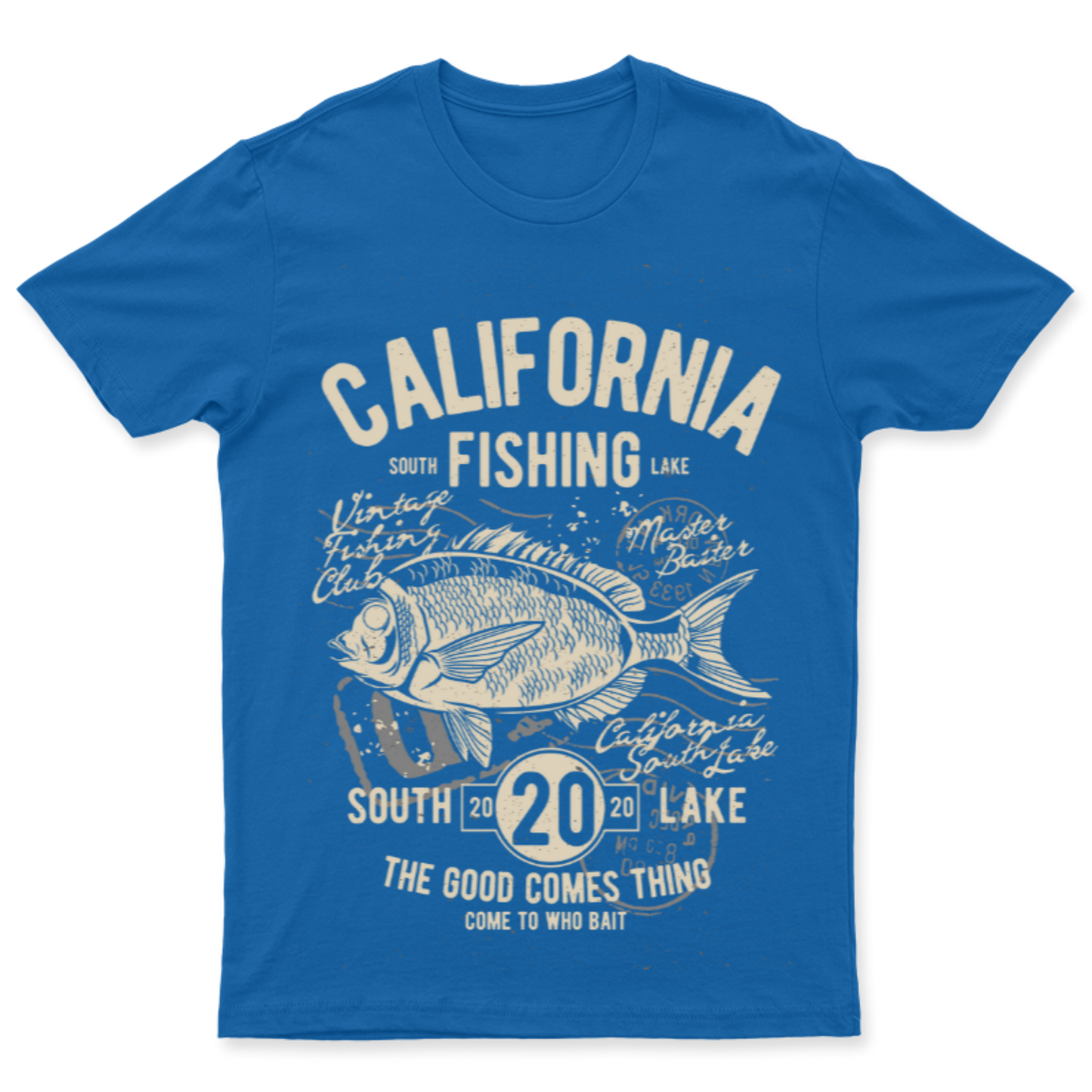 Playera Vintage California Fishing - Hombre