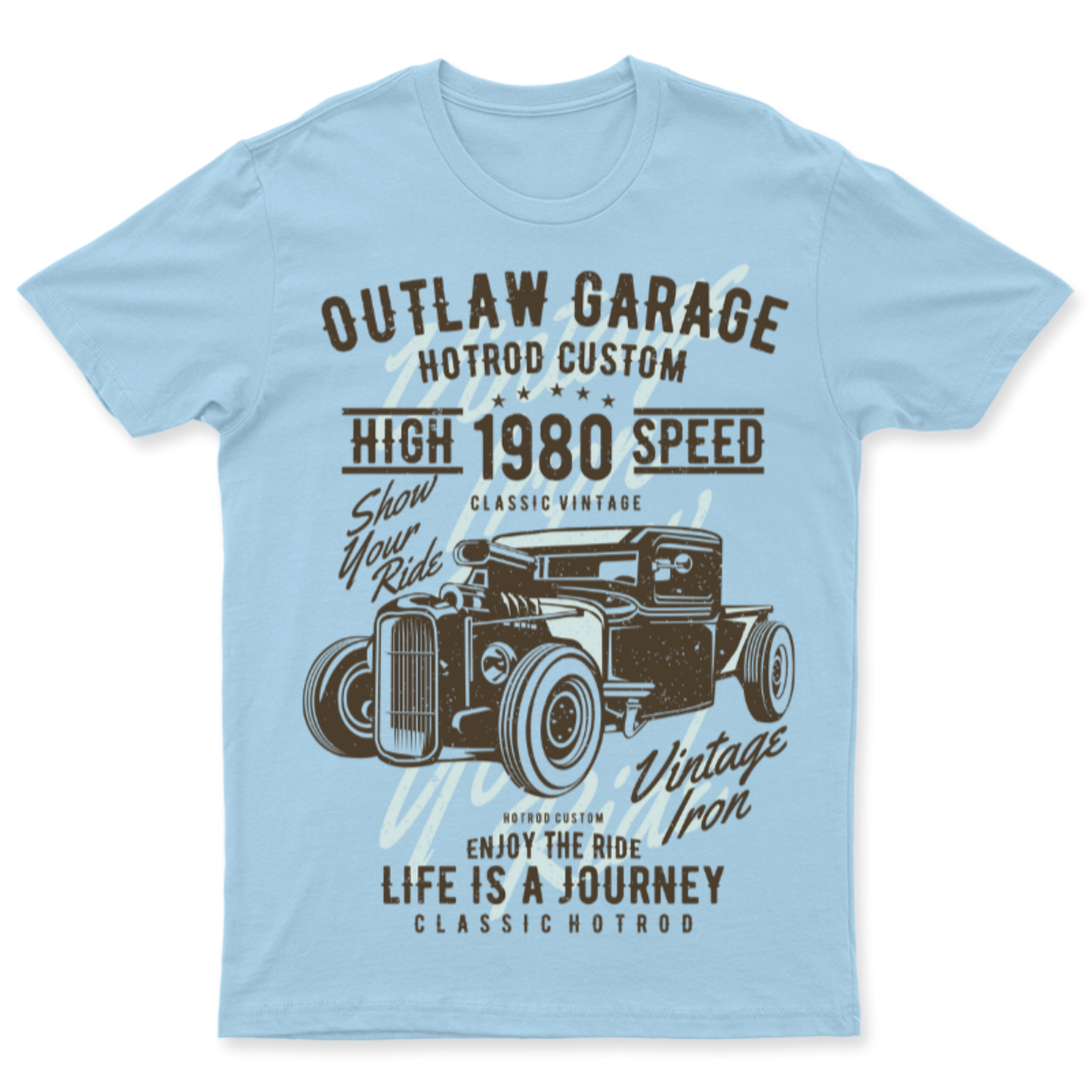 Playera Vintage Outlaw Garage - Hombre