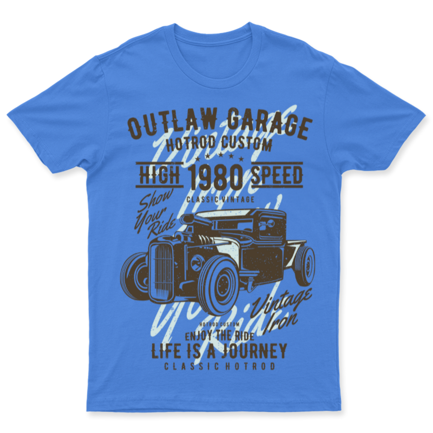 Playera Vintage Outlaw Garage - Hombre