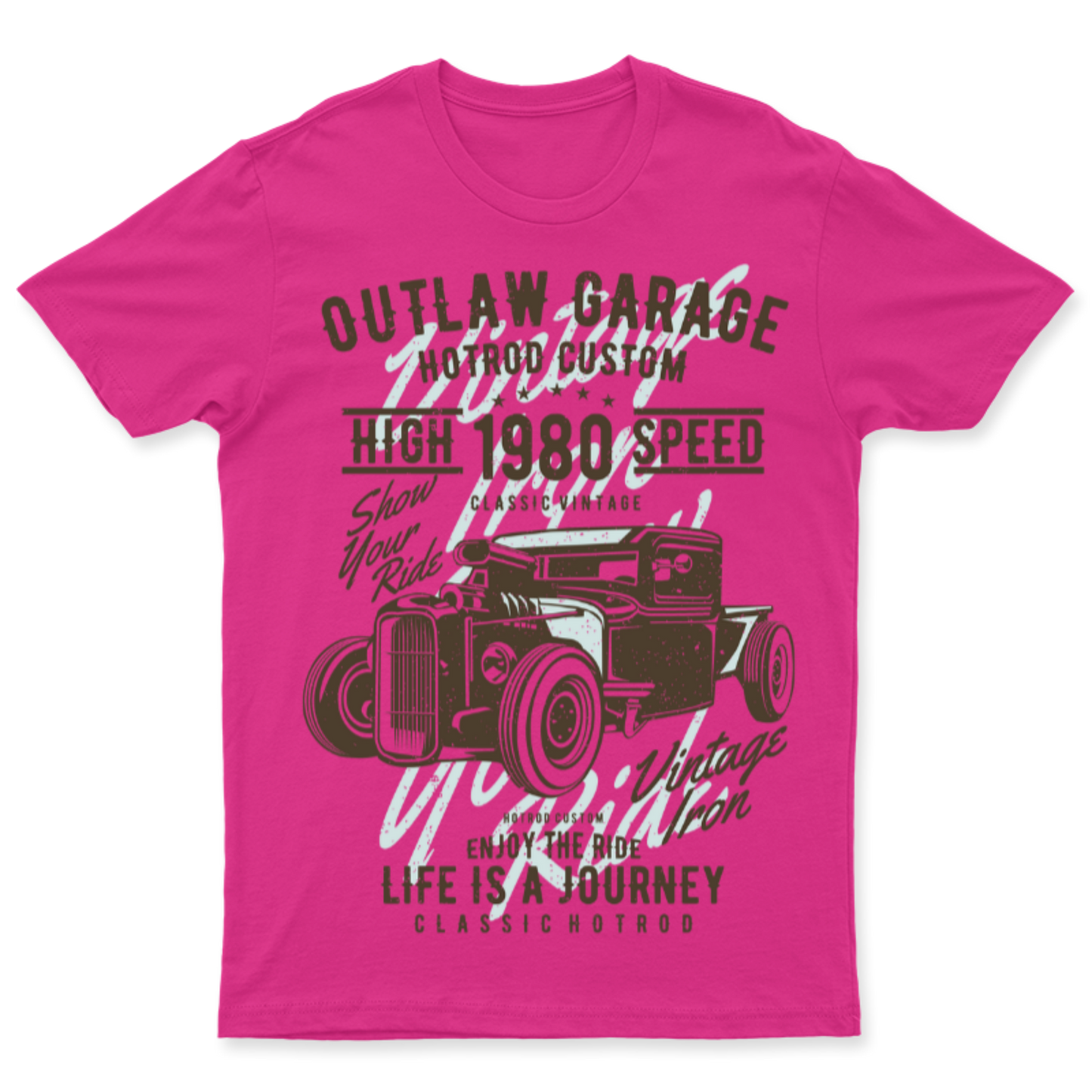 Playera Vintage Outlaw Garage - Hombre