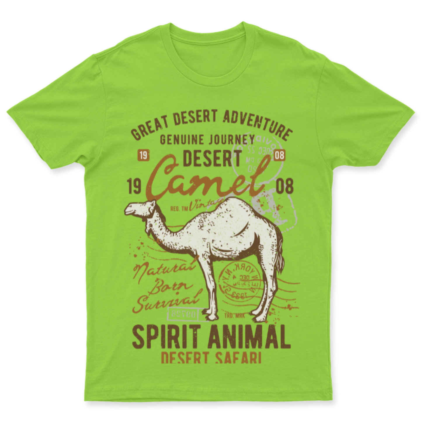 Playera Vintage Desert Camel - Hombre