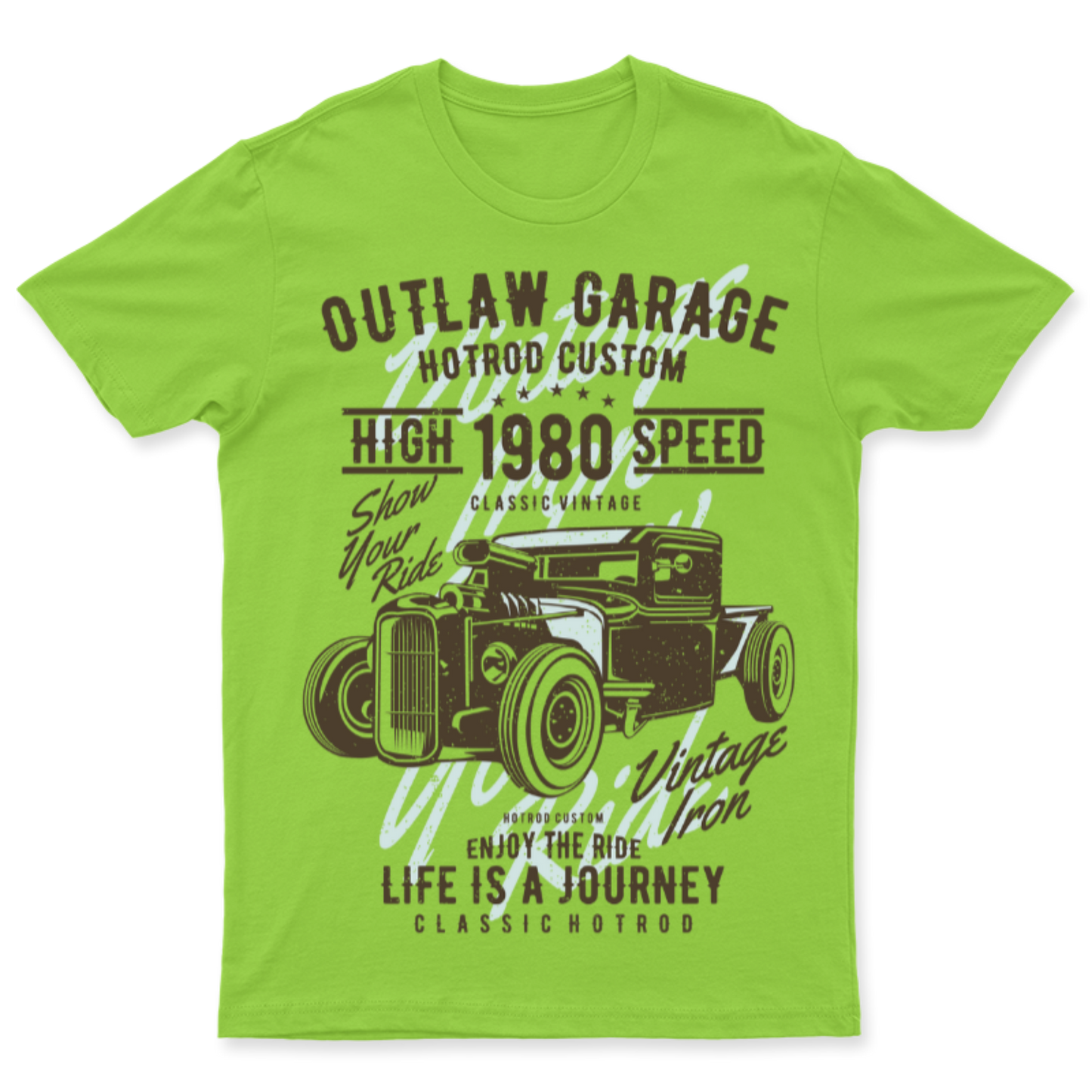 Playera Vintage Outlaw Garage - Hombre