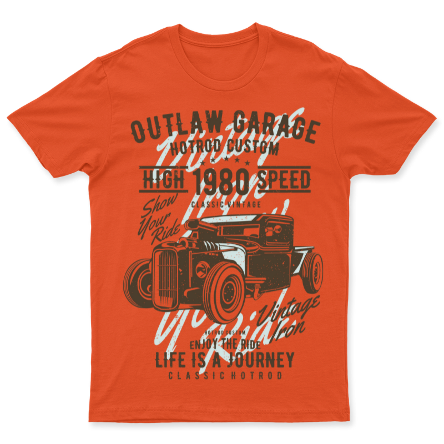 Playera Vintage Outlaw Garage - Hombre