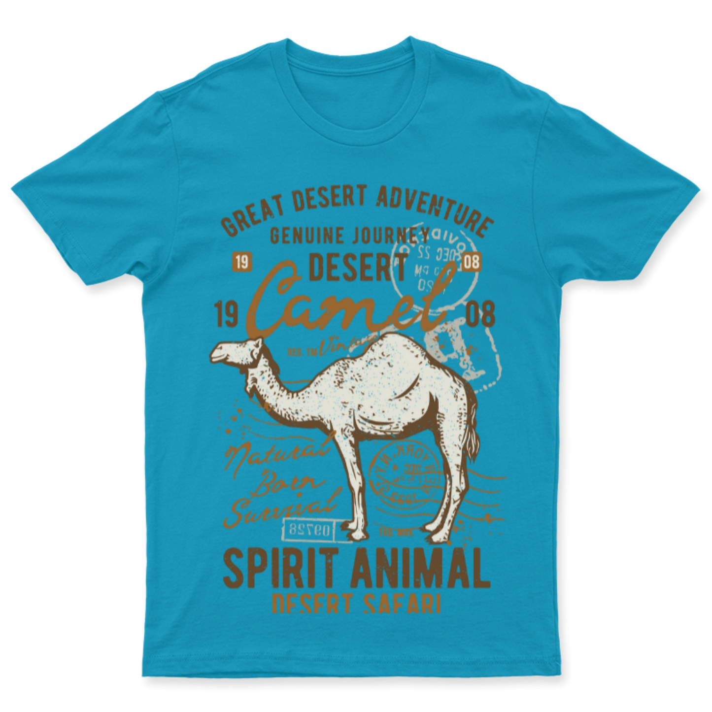 Playera Vintage Desert Camel - Hombre