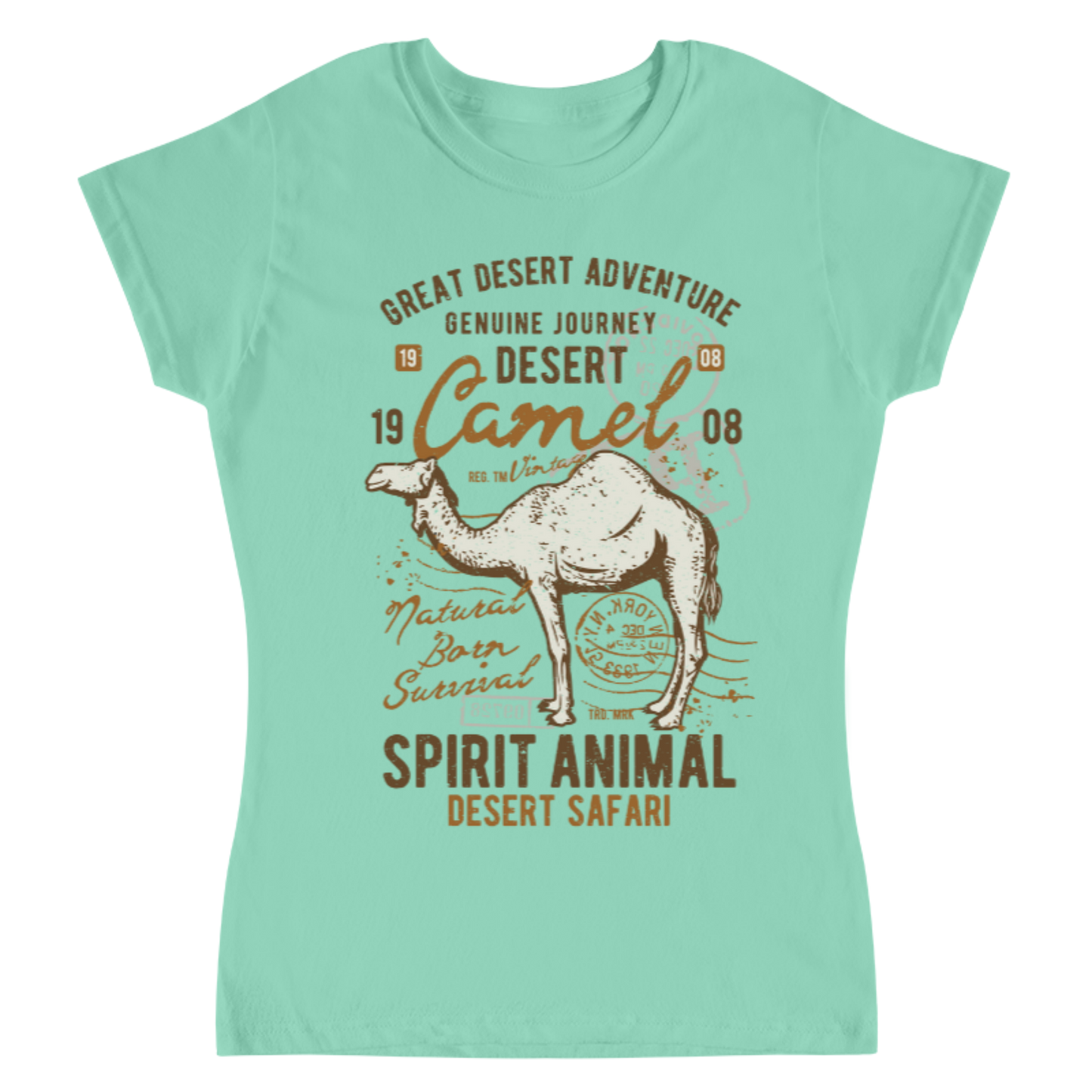 Playera Vintage Desert Camel - Mujer