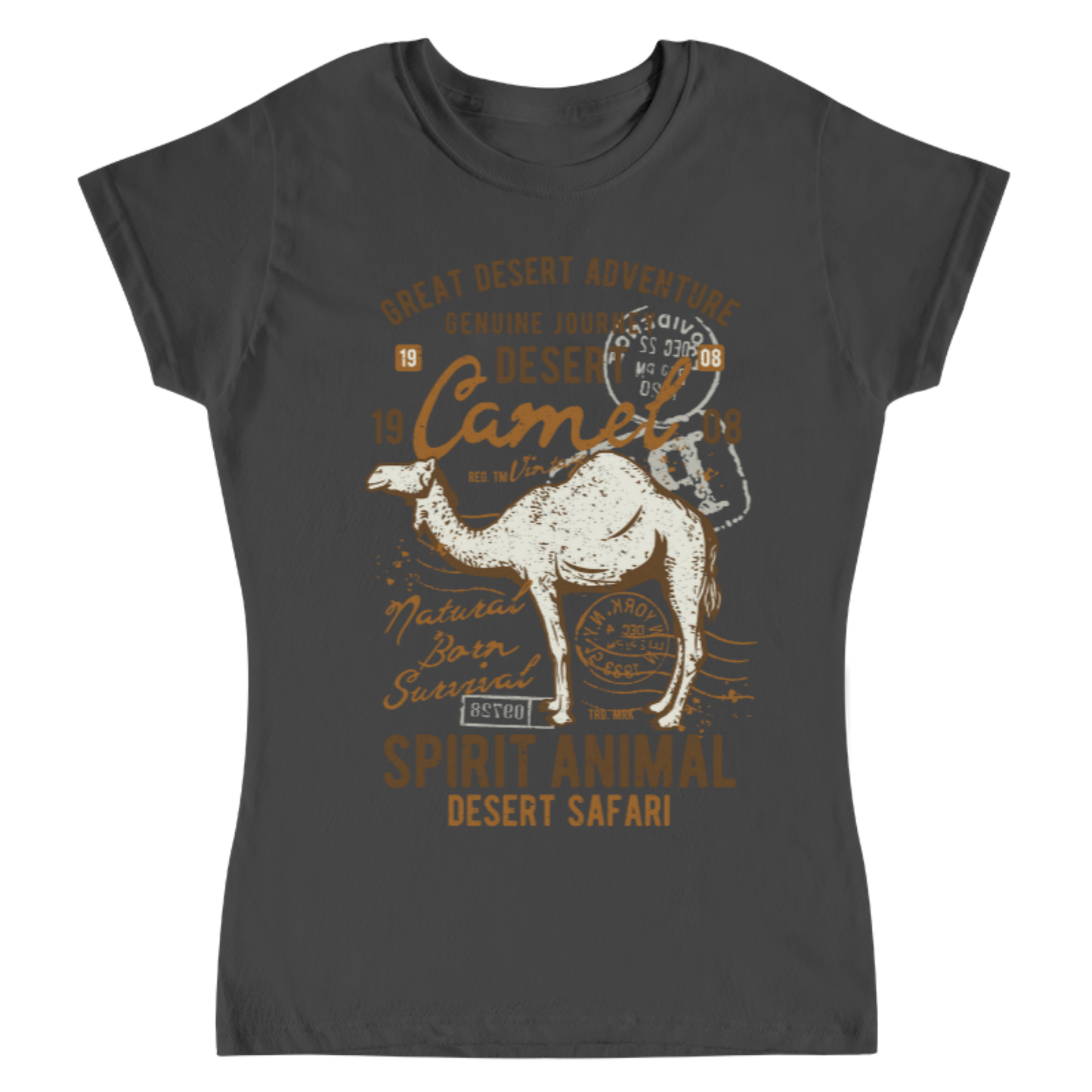 Playera Vintage Desert Camel - Mujer