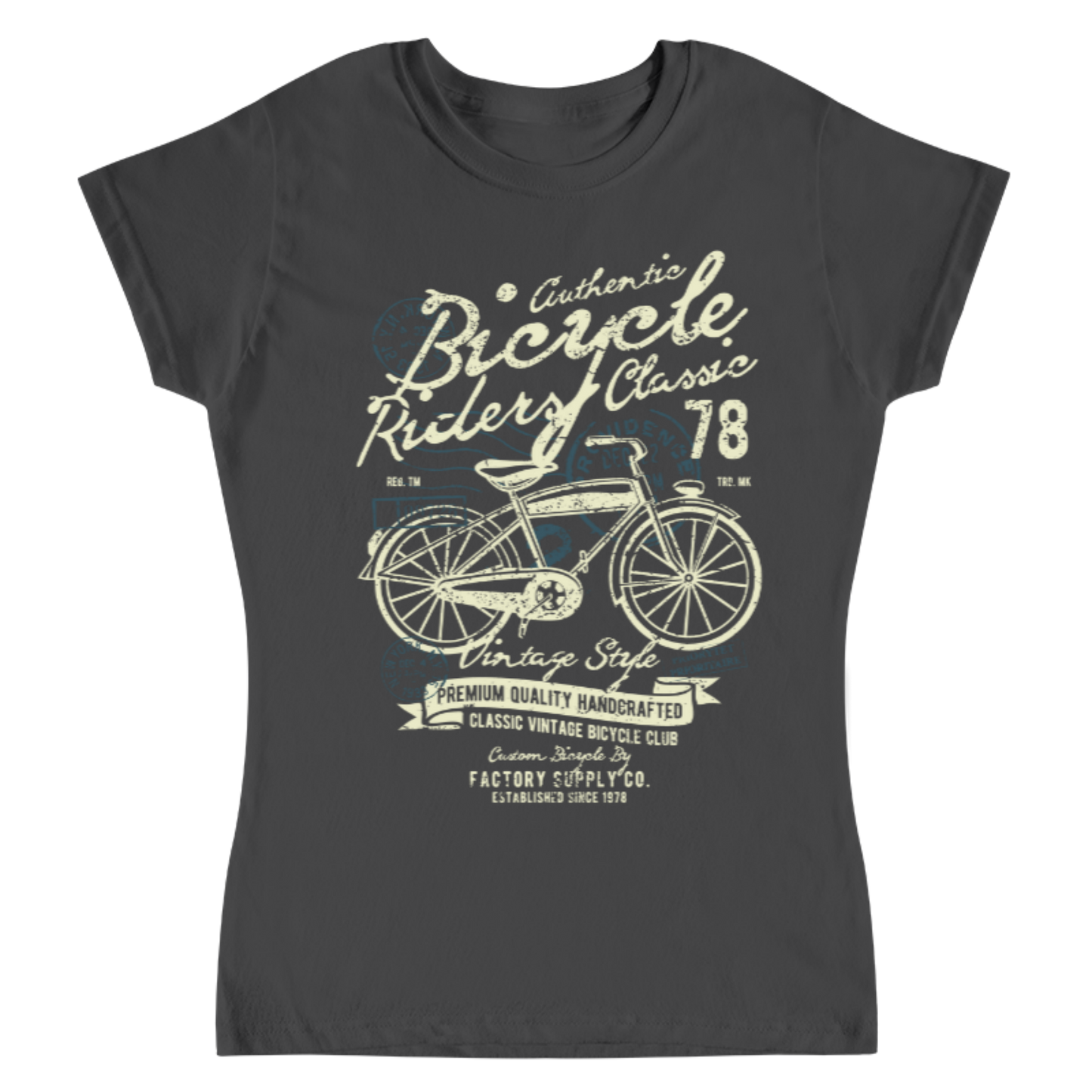 Playera Vintage Bicycle Riders - Mujer