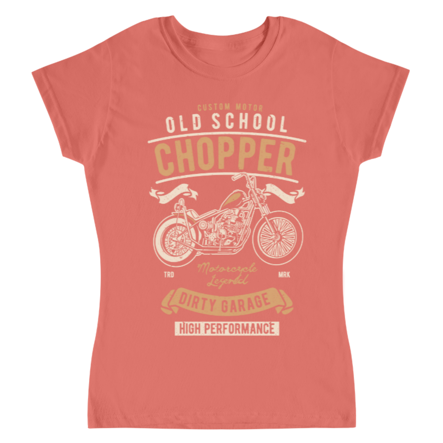 Playera Vintage Old School Chopper - Mujer