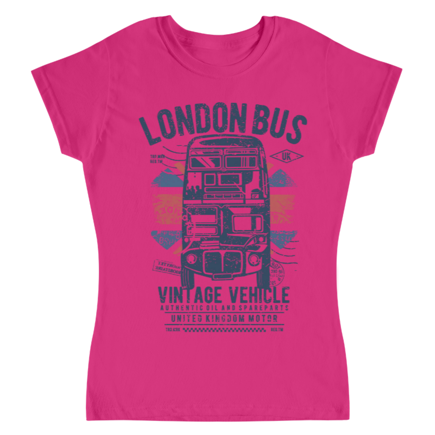 Playera Vintage London Bus - Mujer