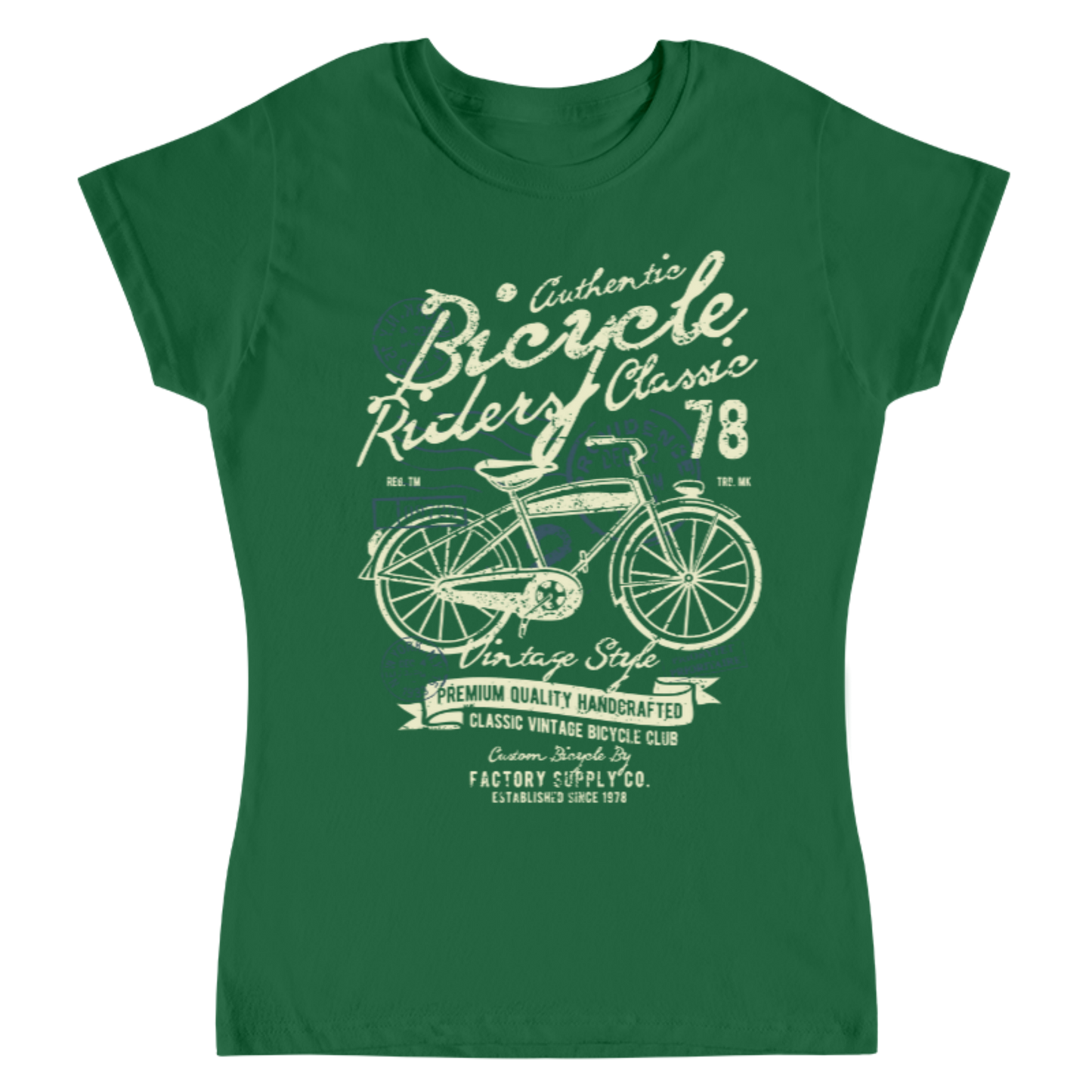 Playera Vintage Bicycle Riders - Mujer
