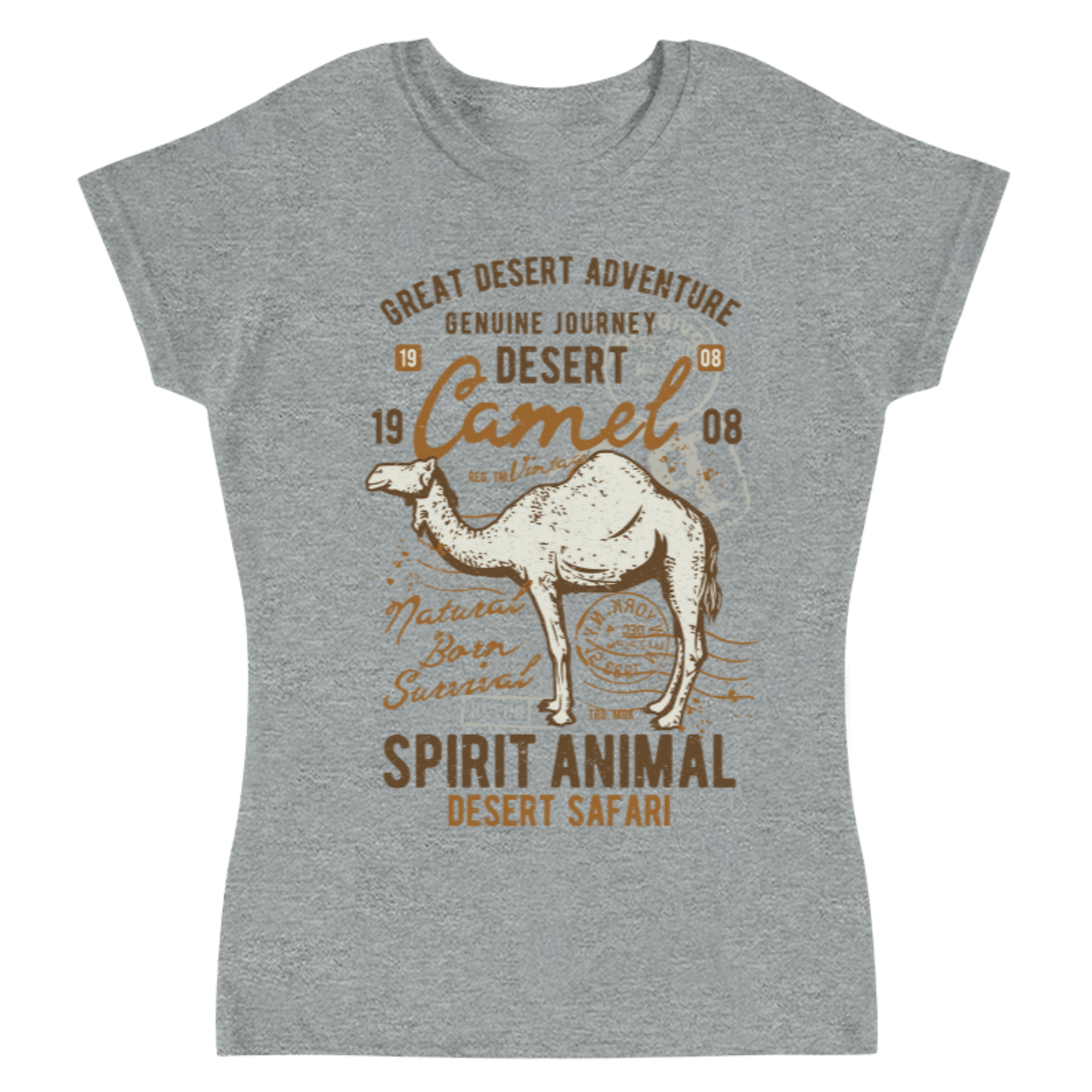 Playera Vintage Desert Camel - Mujer