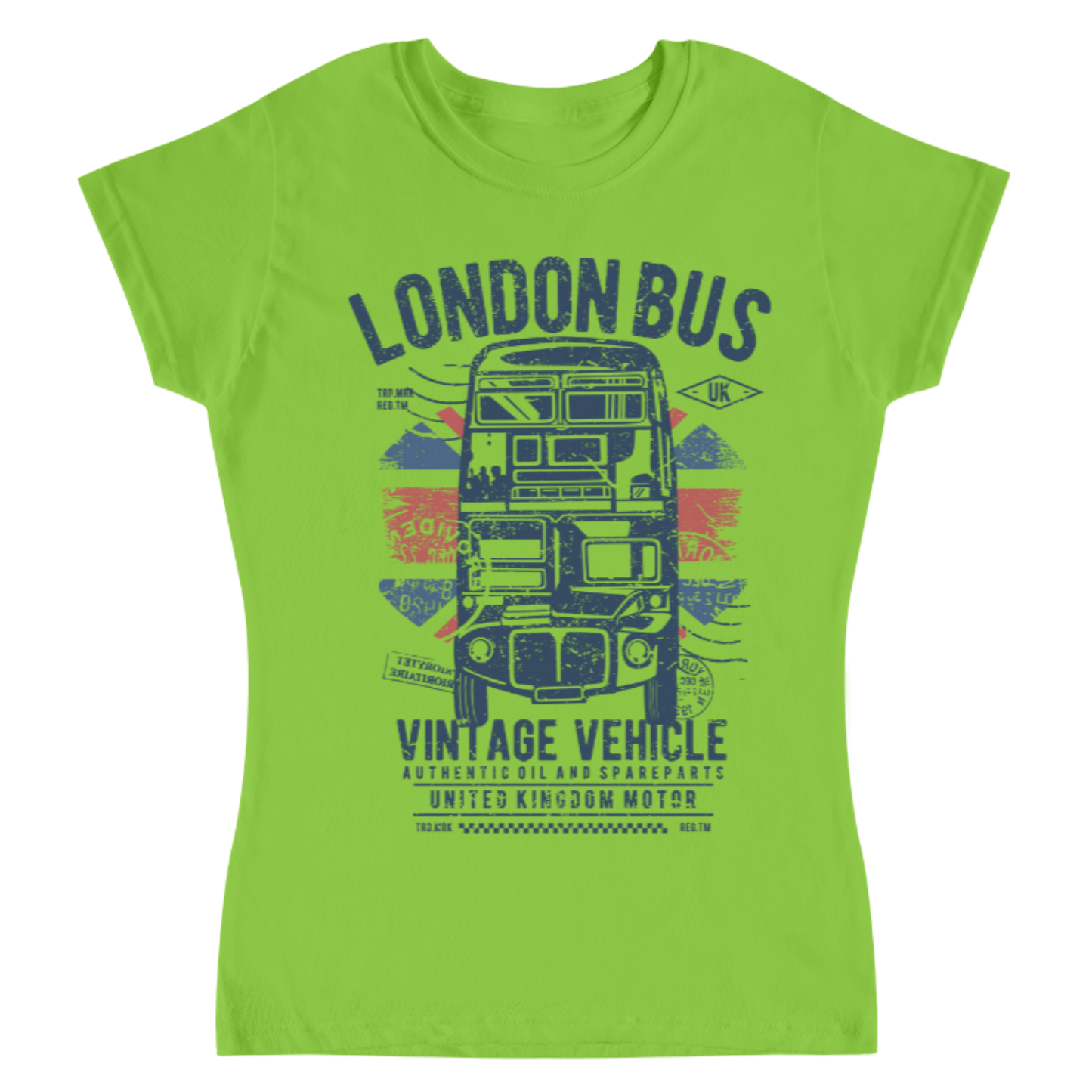 Playera Vintage London Bus - Mujer