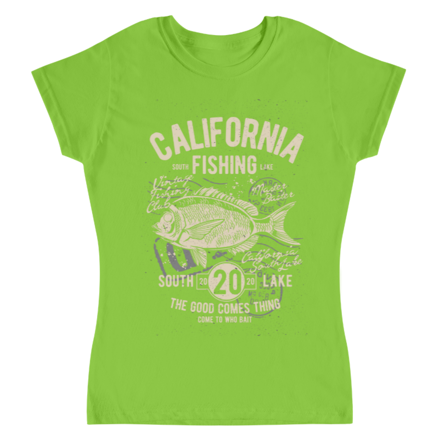 Playera Vintage California Fishing - Mujer