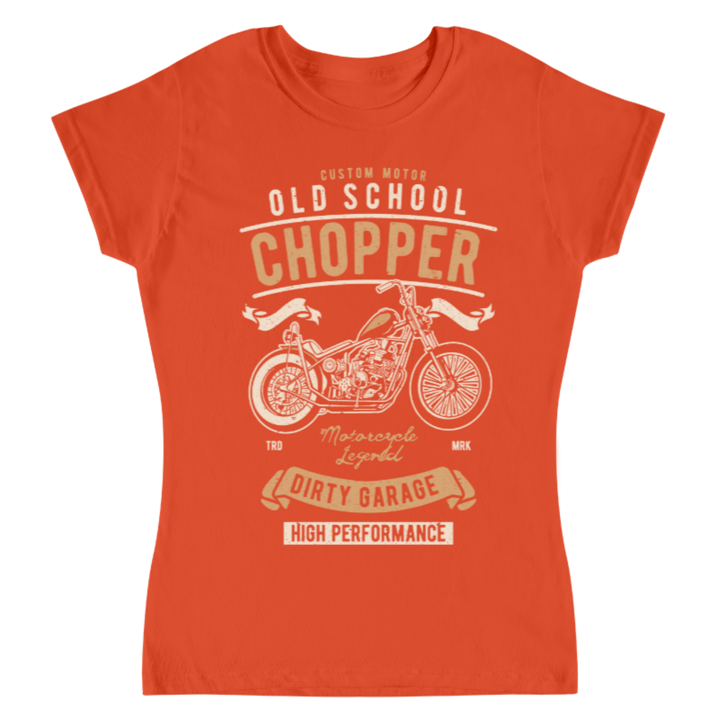 Playera Vintage Old School Chopper - Mujer