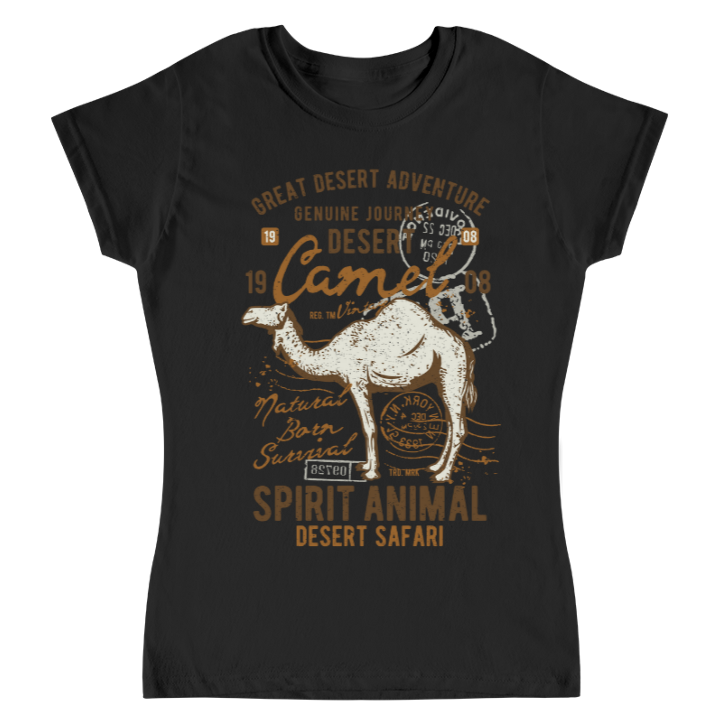 Playera Vintage Desert Camel - Mujer