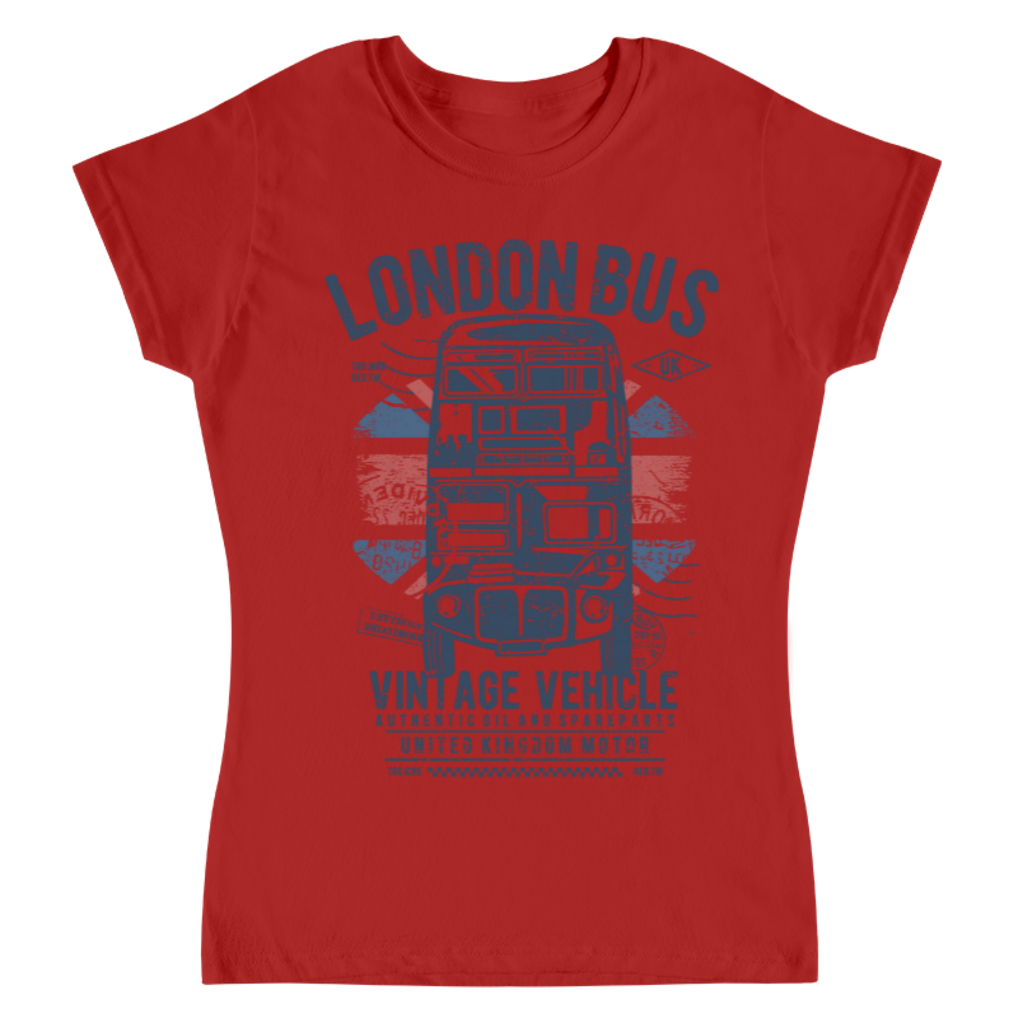 Playera Vintage London Bus - Mujer