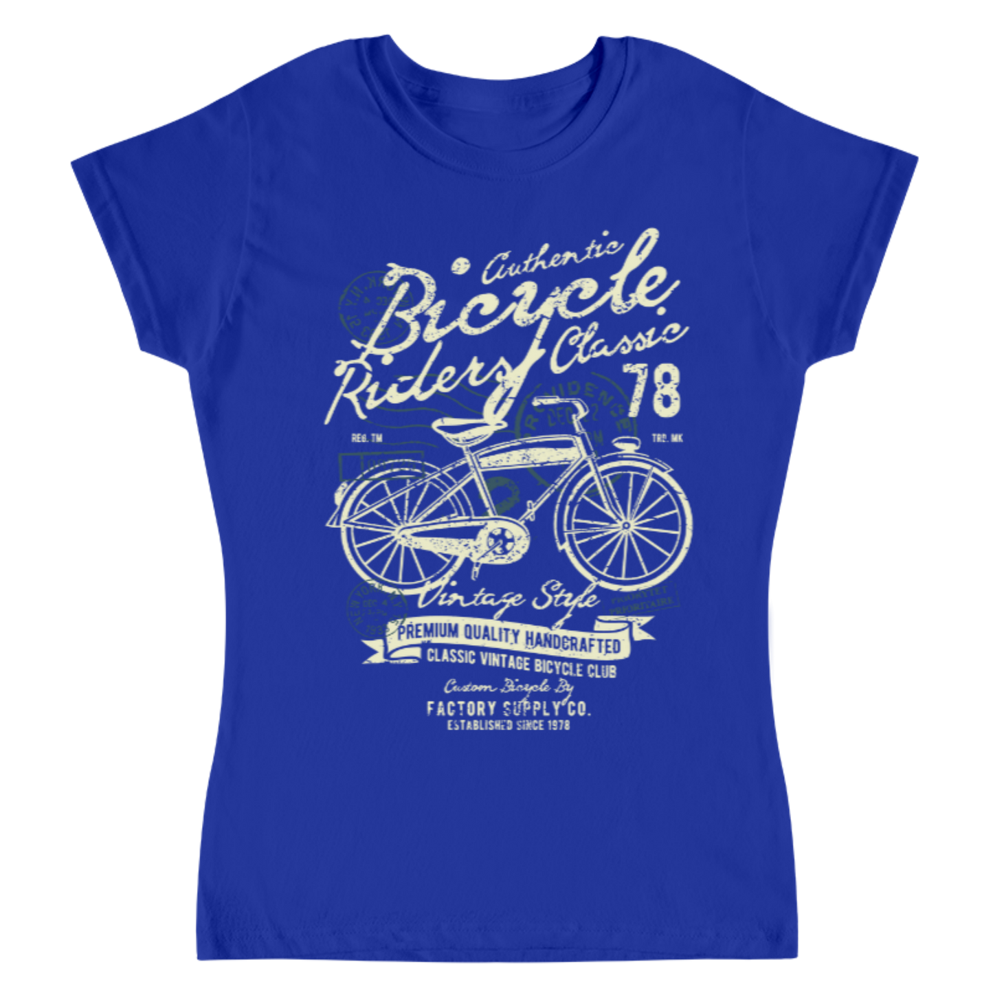 Playera Vintage Bicycle Riders - Mujer