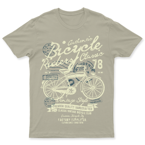 Playera Vintage Bicycle Riders - Hombre