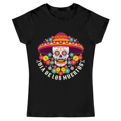 Playera Día de los Muertos Oscura - Mujer