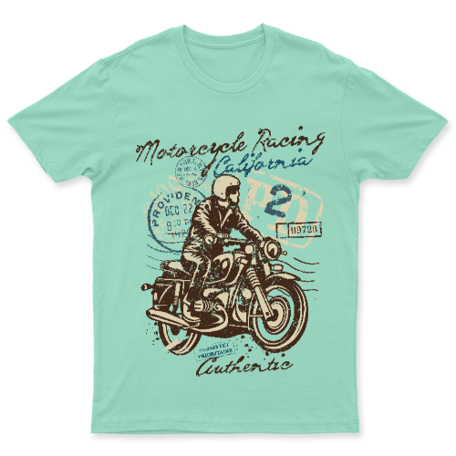 Playera Vintage Motorcycle Racing - Hombre
