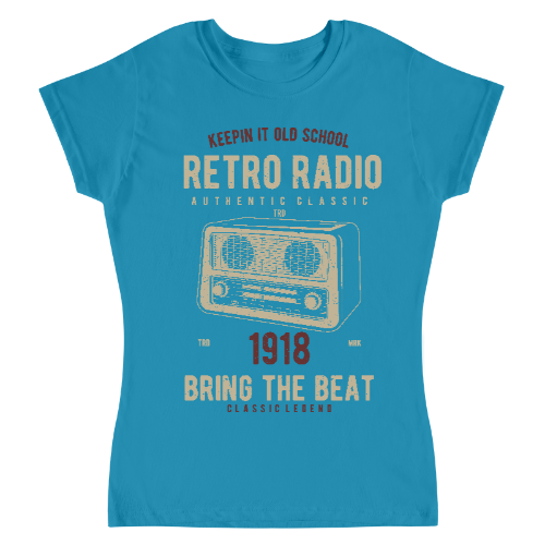 Playera Vintage Retro Radio - Mujer