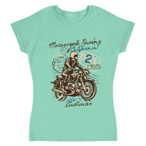 Playera Vintage Motorcycle Racing - Mujer